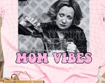 Mom Vibes Kitty Retro Pink PNG, Mom Life PNG, descarga de tendencias mamá divertida Ese show de los 70 Png, 3 archivos
