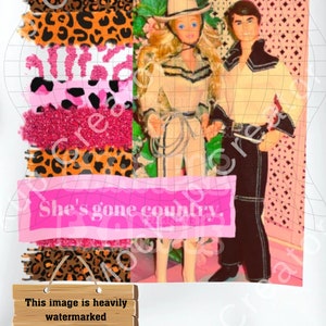 She&#39;s Gone Country PNG barb png cowboy western PNG graphic for Sublimation, Printable Vinyl, Stickers