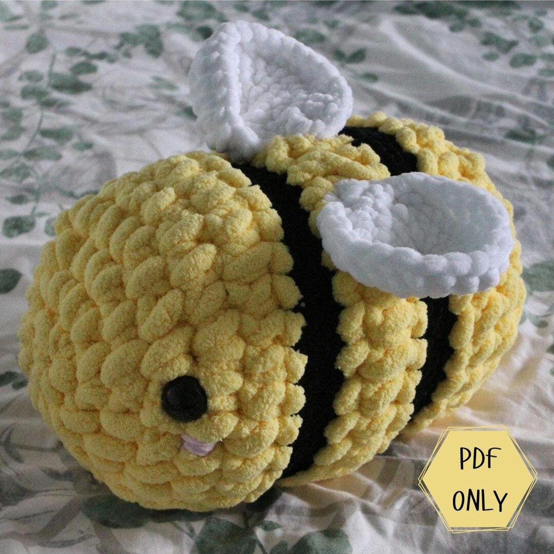 Giant Bee Crochet Pattern PDF, Spring Pattern, Jumbo Crochet Pattern ...