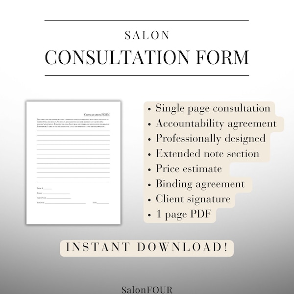 Salon Consultation Form