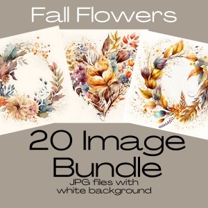 Fall Flowers, Dall Décor, Autumn Décor, Watercolor Flowers, Fall Clipart, Sunflower Clipart, autumn designs, scrapbook elements, fall colors