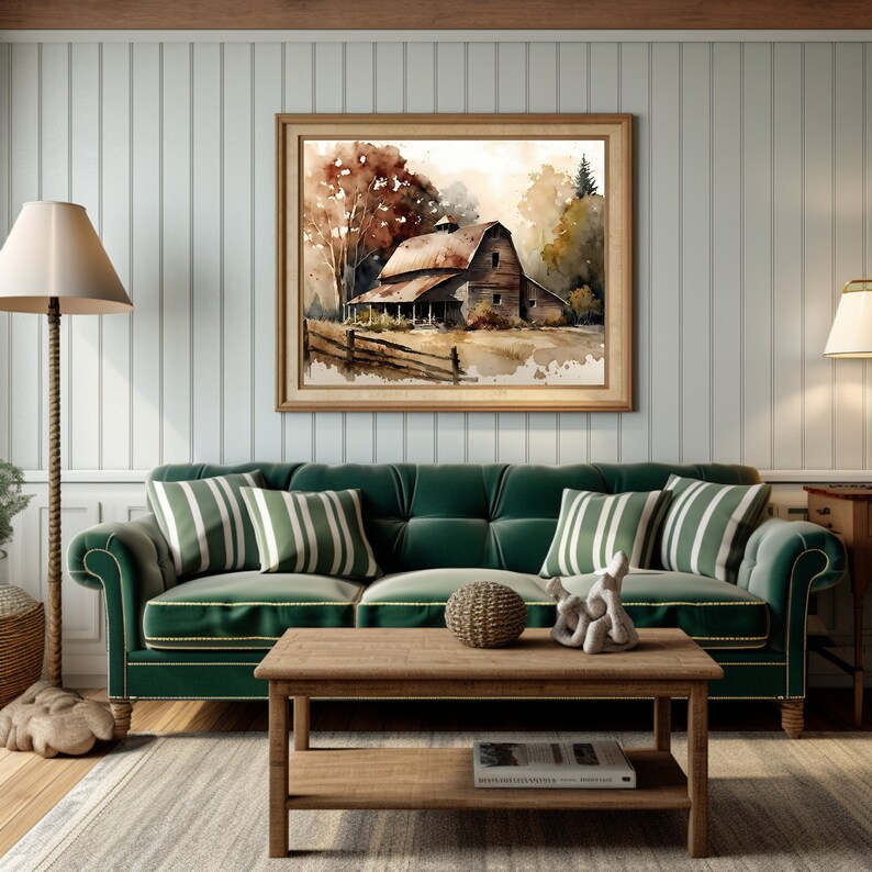 Rustic Barn Art, Fall Wall Decor, Country Barn Decor, Autumn Wall Art ...