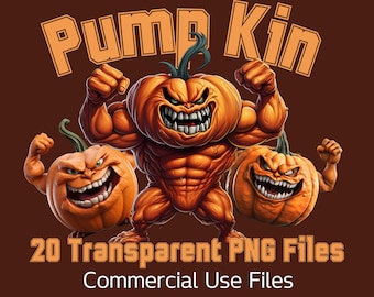 Pump Kin PNG, Lifting Pumpkin PNG, Funny Halloween PNG, Commerical Use png, Pumpkin Season png, Digital Download, Transparent Background