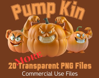 Pump Kin PNG, Lifting Pumpkin PNG, Funny Halloween PNG, Commercial Use png, Pumpkin Season png, Digital Download, Transparent Background