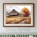 Rustic Barn Art, Fall Wall Decor, Country Barn Decor, Autumn Wall Art ...