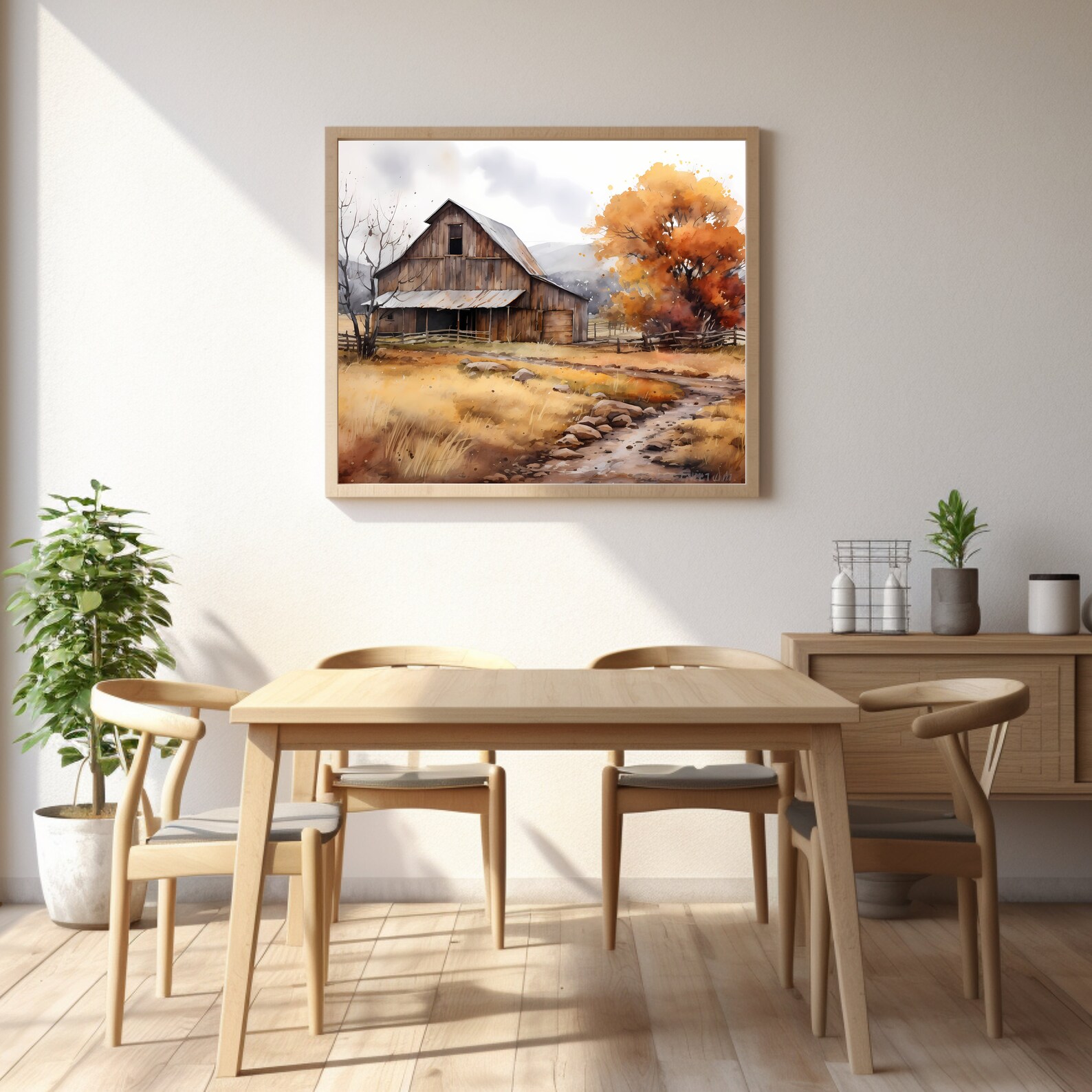 Rustic Barn Art, Fall Wall Decor, Country Barn Decor, Autumn Wall Art ...