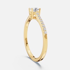 Diamond Engagement Ring in 14K Solid Diamond Ring 14k Gold Solitaire Rings for Women Promise Ring 0.30, 0.40, 0.50, 0.60, 0.70 ct. image 6