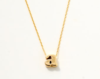 Lowercase Initial Necklace in 14K Solid Gold | Minimalist Custom Letter Necklace | 14k Personalized Necklaces for Women | Mother&#39;s Day Gifts