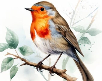 12 Bird Clipart, Bird on a Branch Digital Clipart Png, Digital Downloads, Commercial Use, Bird PNG, Spring PNG, Printable Art, Nature Art