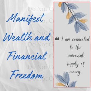 Manifesting Wealth Affirmation Bookmarks, 48 Financial Affirmations, Digital Download, Financial Freedom, Money Manifestation, Abundance