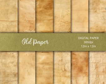 Old Paper Seamless Textures for Commercial Use, Vintage Scrapbook Paper, High-Quality Textures, Digital Paper for Craft and Design