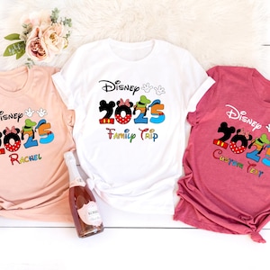 Custom Disney 2025 Shirt, Disney Family Vacation Shirt, Personalized Disney Party Tees, Disneyland Family Shirts, Disney Family Trip 2025