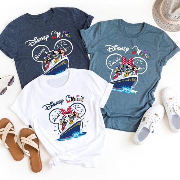 Custom Disney Cruise Shirt, 2024 Disney Cruise Family Shirts, Kids Disney Cruise Tshirt, Minnie & Mickey Matching Family Disney Cruise Shirt