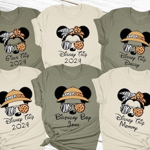 Custom Animal Kingdom Safari Shirt, Disney Trip 2024 Shirt, Disney World Family Shirts, Disney Birthday, Matching Family Shirt, Disney Crew