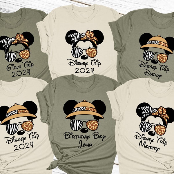 Custom Animal Kingdom Safari Shirt, Disney Trip 2024 Shirt, Disney World Family Shirts, Disney Birthday, Matching Family Shirt, Disney Crew