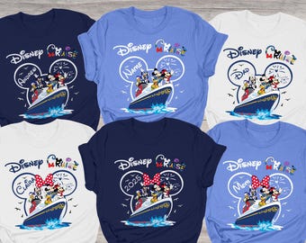 Benutzerdefinierte Disney Cruise Familien-Shirt, Disney Cruise Familien-Shirts, Kinder Disney Cruise Tshirt, Minnie & Mickey passende Familie Disney Cruise Tee