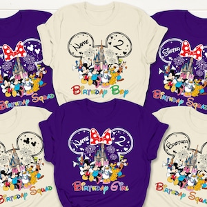 Custom Disney Birthday Shirts, Birthday Squad T-shirt, Disney Birthday Trip, Disney World Birthday Shirt, Family Matching Tee, Birthday Girl