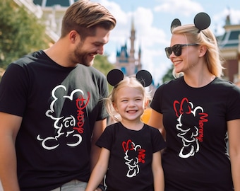 Customizable Mickey Minnie Family Vacation Shirts, Disney Matching Tees