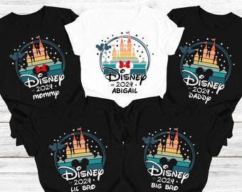 Disney Castle 2024 Shirts, Disney Family Matching Tshirts, Custom Disney Family 2024, Disney Trip Shirts, Disney 2024 Family Vacation Shirts