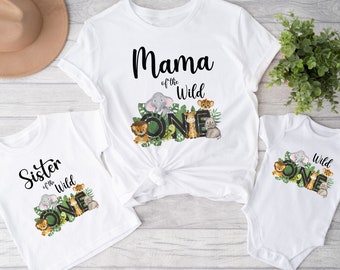 Wild One Safari Birthday Shirts: Custom Family Matching Jungle Theme