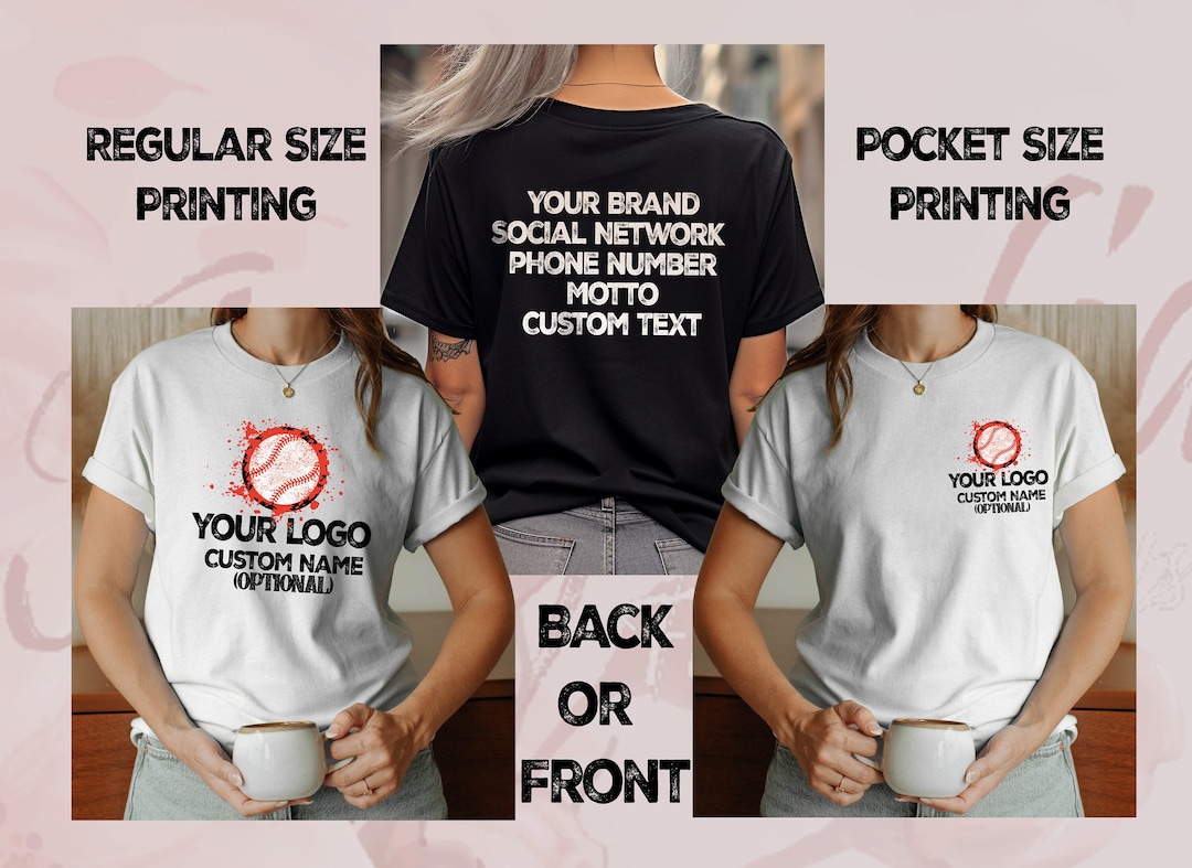 Custom Front or Back Logo Shirt Business Logo Shirt Custom Etsy