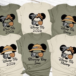 Custom Animal Kingdom Family Shirt, Disney Safari 2026 Shirt, Disney World Family Shirt, Disney Birthday, Matching Family Shirt, Disney Trip image 1