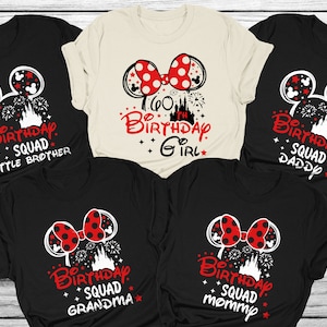 Custom Disney Birthday Girl and Boy Shirts, Disney Birthday Squad T-shirt, Disney Birthday Trip, Disney Birthday Party, Birthday Crew Tees