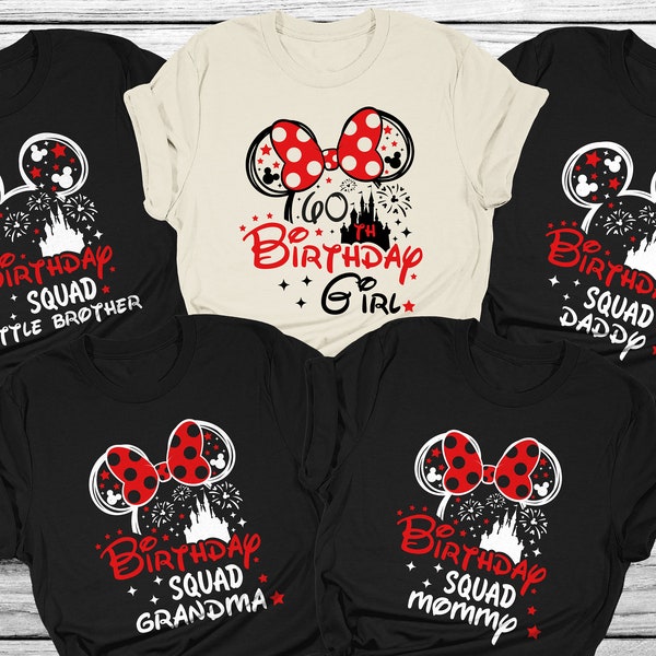 Custom Disney Birthday Girl and Boy Shirts, Disney Birthday Squad T-shirt, Disney Birthday Trip, Disney Birthday Party, Birthday Crew Tees