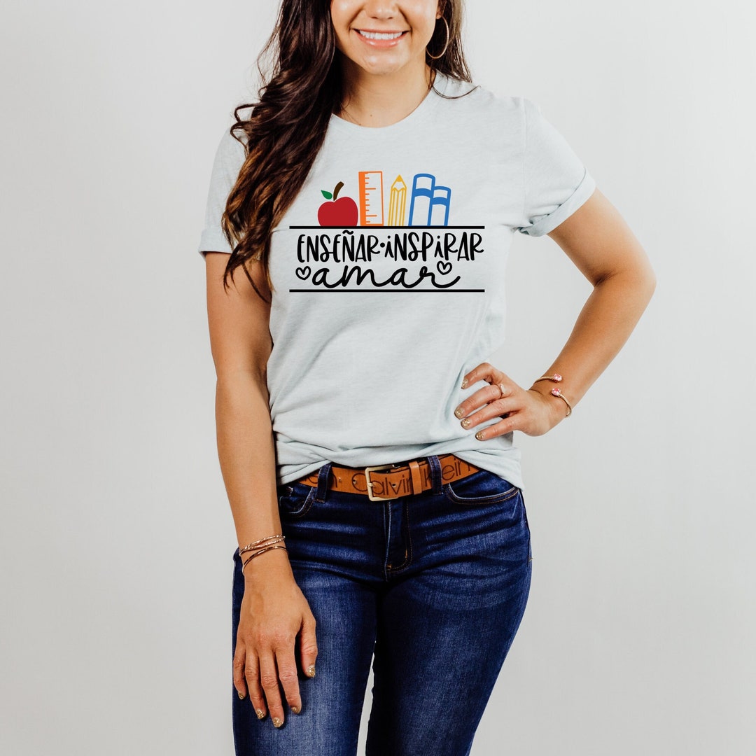 Spanish Teacher Shirt Maestra Gift Bilingual Education Staff Spanish ...