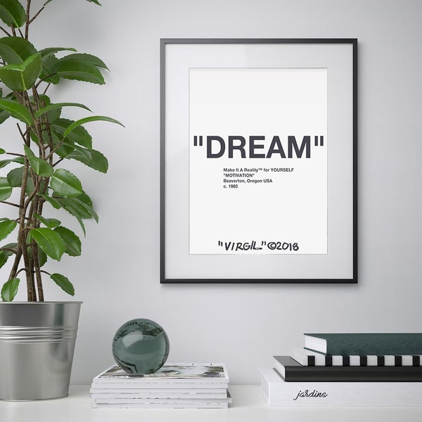 TRAUM | Hypebeast Moderne Kunst | Hype Zitate | Hypebeast Poster Wohnkultur | Hype Wandkunst | Geschenk für Freund | Digitaler Download | 40x50 cm