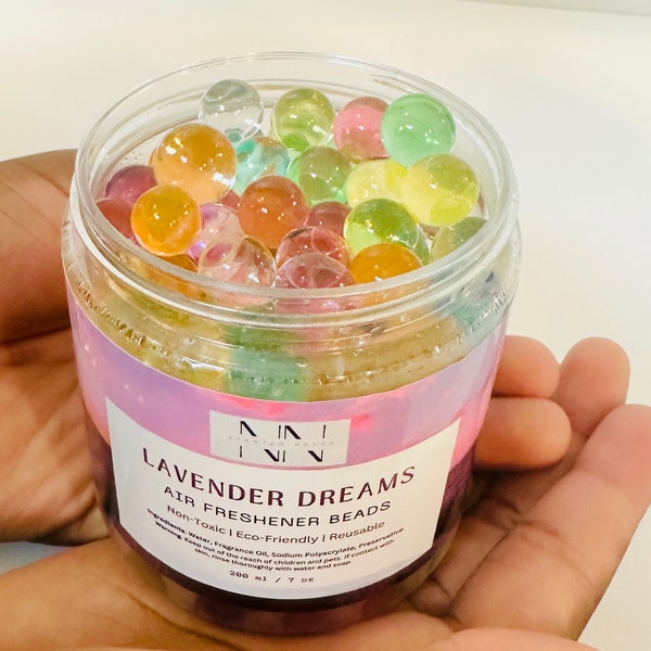 Lavender Dreams Scented Air Freshener Beads| Air Freshener| Non-Toxic Freshener| Long-lasting Air Freshener Beads| Car Scent| Water Beads