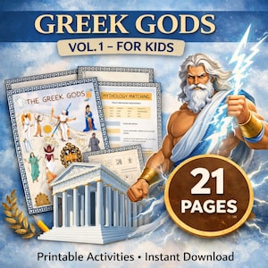 Ancient Greece and Greek Mythology Unit | Printable Games & Worksheets PDF