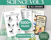 1000+ Science Worksheets Printable Bundle, Earth Science Activities, STEM Worksheets for Kids, Homeschool & Classroom (PDF)
