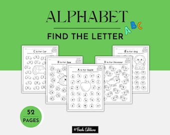 Discover the Letter Hunt : Engaging Alphabet Recognition Activity for Preschool Learning. Educational Worksheet for Homeschool or Classroom.