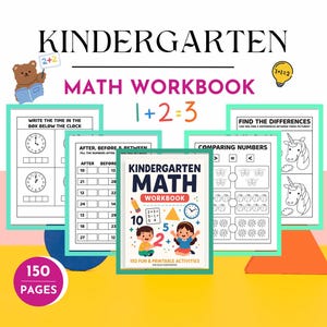 Preschool and Kindergarten Math Worksheets | Counting, Addition, Early Math Skills | Printable PreK Activities for Homeschool