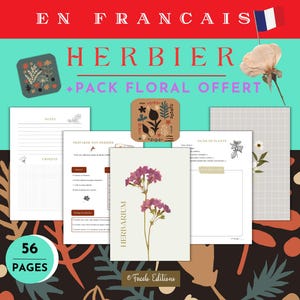 Herbier PDF à Imprimer – Cahier Botanique pour Enfants – 56 Pages + Cartes Bonus – Activité Nature – EduPlayStore