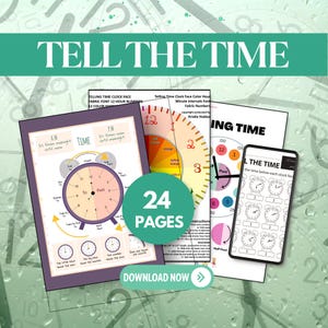 Telling Time Worksheets and Learning Clocks | Printable PDF & JPG
