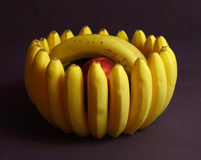 Unique Banana Fruit Bowl, Whimsical Banana-Shaped Centerpiece, Kitchen & Home Decor