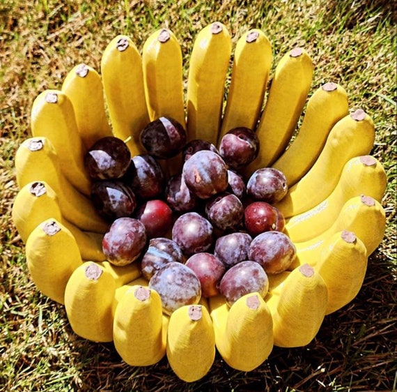 Unique Banana Fruit Bowl, Whimsical Banana-shaped Centerpiece