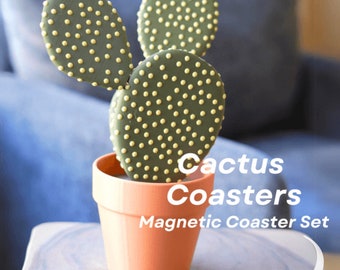 Cactus Coasters - Magnetic Cactus Coaster Set