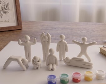 Monitor Sitter Desk Buddy, Hide and Seek Figure Set, PC Monitor Accessory, Gaming Desk Decor, Shelf Sitter, Minimalist Aesthetic Toy
