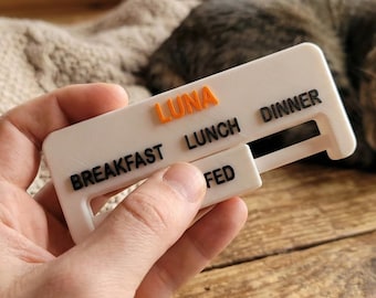 Custom Name Pet Feeder Indicator | Dog Mom Gift | Cat Lover Organization | Personalized Feeding Schedule Magnet | Funny Pet Kitchen Decor