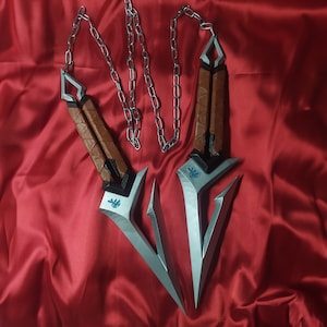 Valorant Kuronami Knife Silver Replica,Customizable Glow Stand Gift, Unique Christmas Gift-Decor,Gift For Her Him,Cosplay Prop, Martial Arts