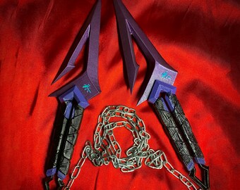 Valorant Kuronami Messer Lila Replik,Anpassbares Glow Stand Geschenk,Einzigartiges Weihnachtsgeschenk-Dekor,Geschenk Für Sie Ihn,Cosplay Prop, Martial Arts