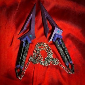 Valorant Kuronami Knife Purple Replica,Customizable Glow Stand Gift, Unique Christmas Gift-Decor,Gift For Her Him,Cosplay Prop, Martial Arts