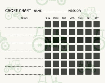 Tractor Chore Chart