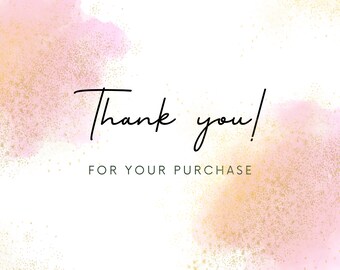 Thank you for your purchase insert