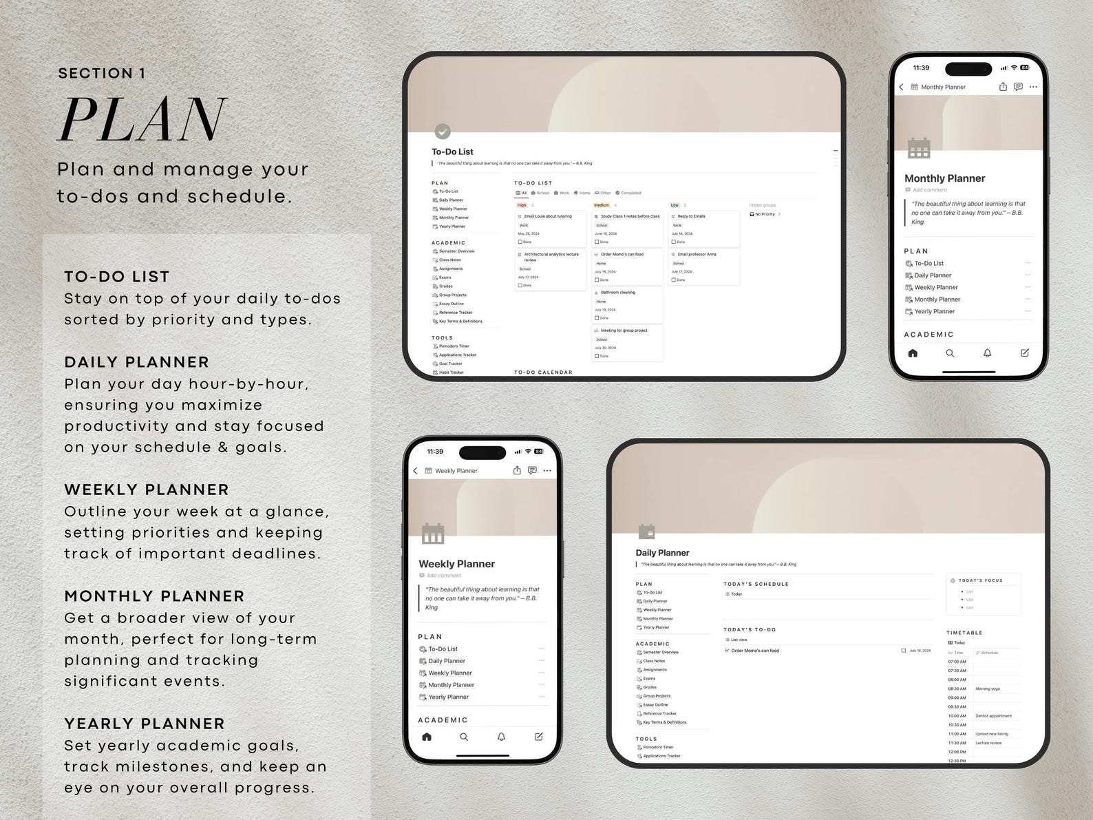 University Module Organiser Notion University Planner Template: Student Academic Organizer (digital ...