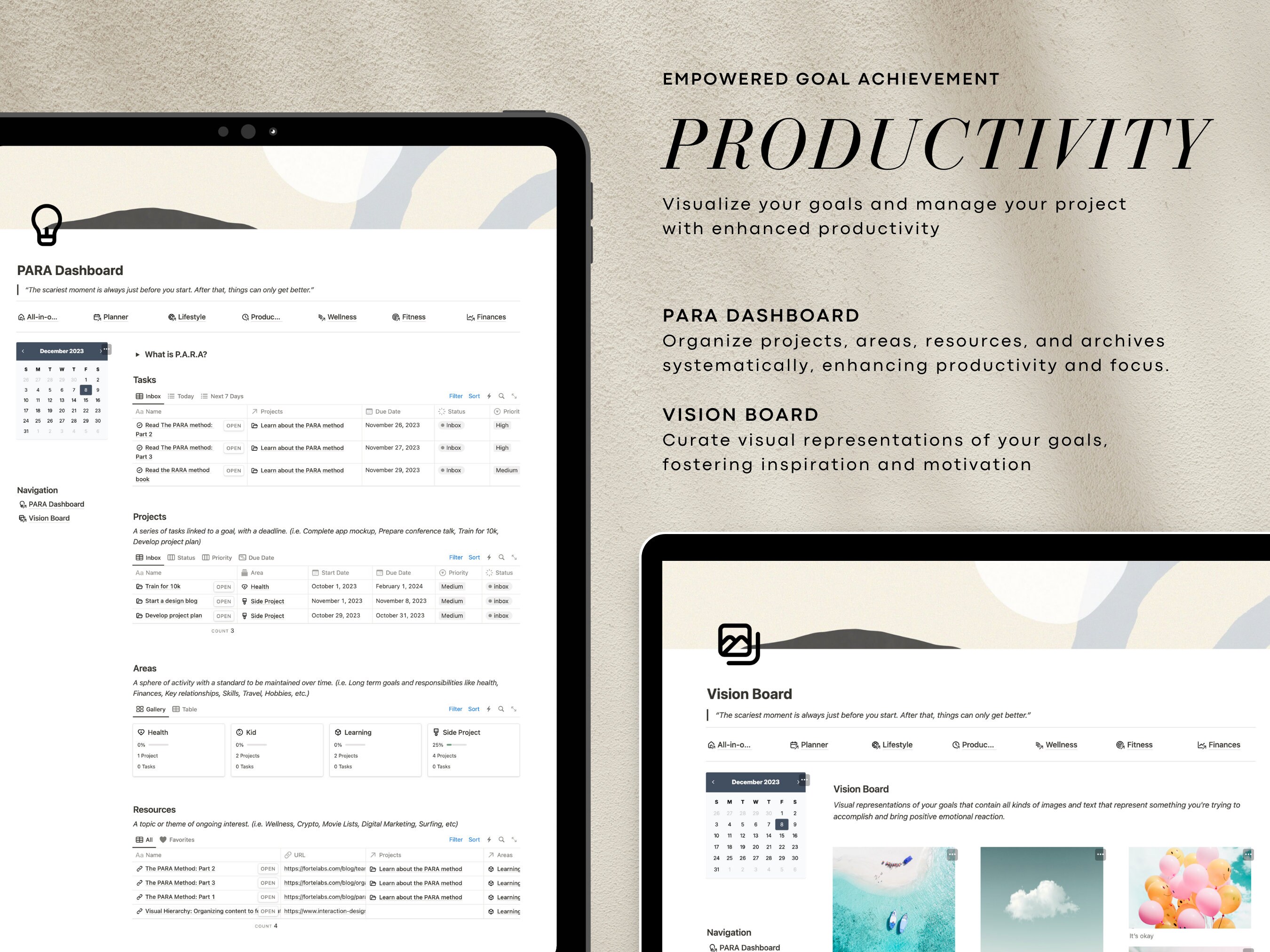 All in One Planner 2024 Notion Template Ultimate Life Planner Notion ...