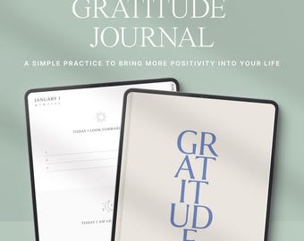 Diario della gratitudine quotidiana per GoodNotes / Agenda digitale per la consapevolezza e la cura di sé